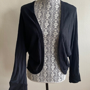 James Perse Cotton Black Cardigan Throw Sweater Medium Sz 2